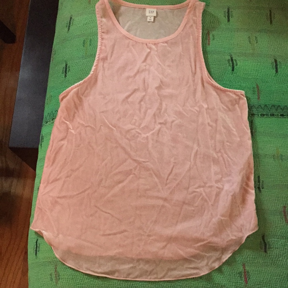 Never worn Gap light pink velvet tank top